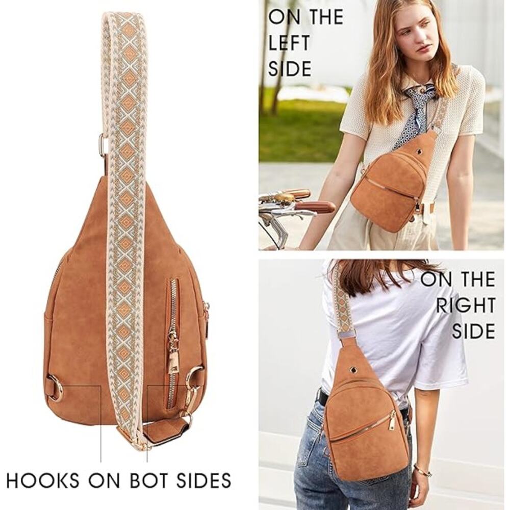 New TORFRUE Sling Bag For Women, Small Crossbody Bags, Chest Bags, PU Leather - Picture 3 of 7